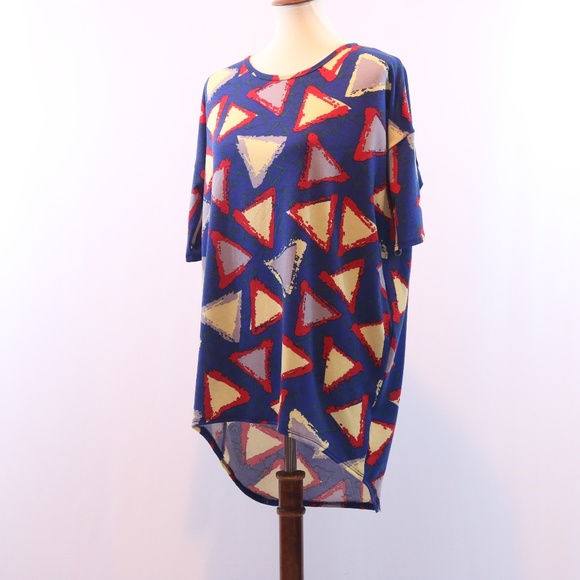 LuLaRoe Irma Triangle Printed High Low Tunic - Picture 2 of 6